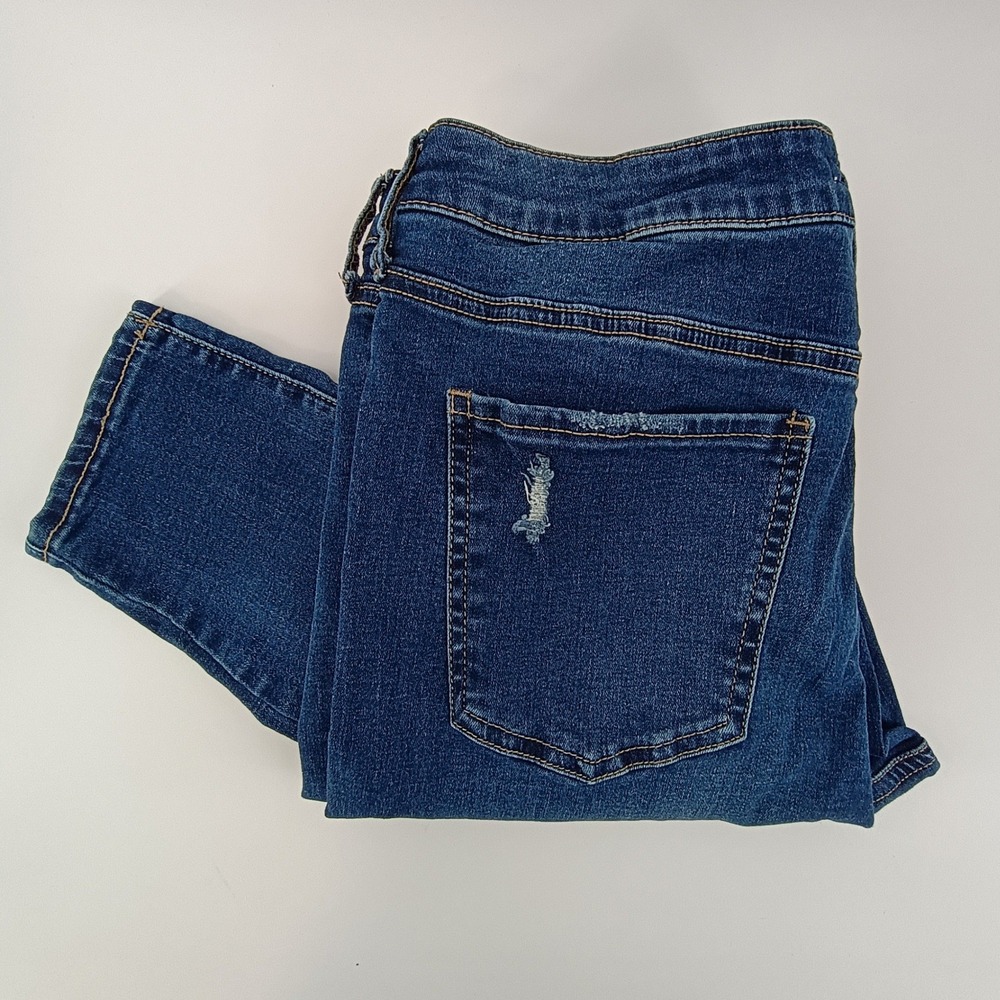 SO Ultimate Jegging Women 13 Blue Distressed High Rise Skinny Denim Streetwear